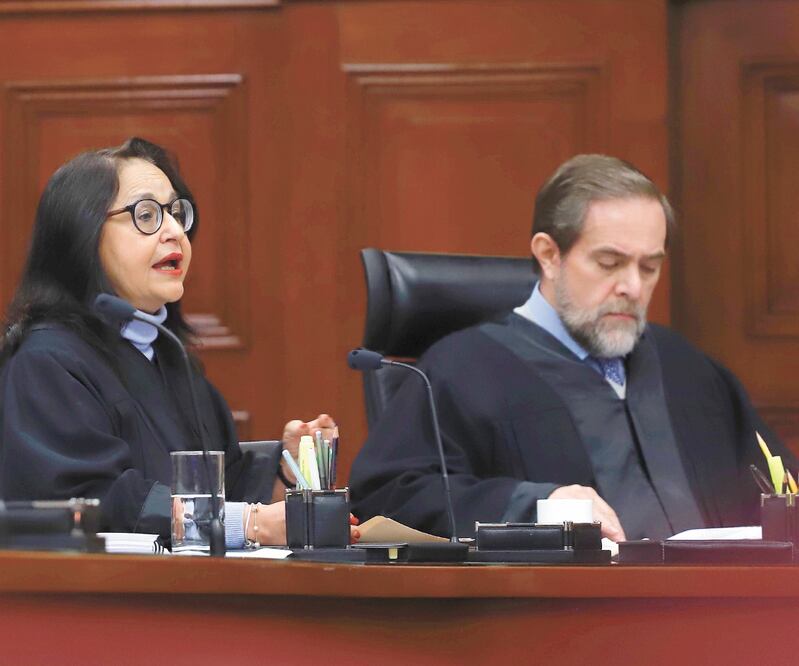 La ministra Norma Lucía Piña rindió el informe de la comisión de receso que dio trámite a los escritos que recibió la Corte en vacaciones. Foto/BERENICE FREGOSO. EL UNIVERSAL