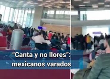 Mexicanos cantan el “Cielito Lindo”; están varados en aeropuerto de París