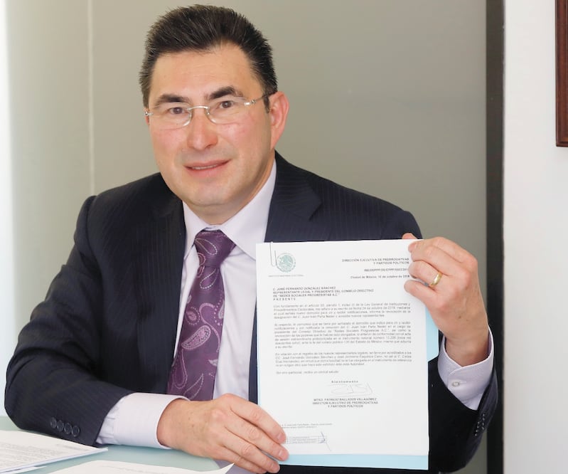 A José González, presidente de Redes Sociales Progresistas, el INE le pidió aclarar la suspensión de las asambleas. ARCHIVO EL UNIVERSAL