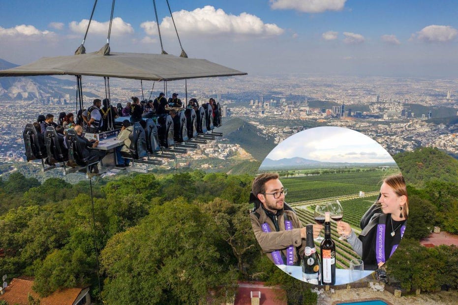 La Navidad también puede vivirse en las alturas, con gastronomía y una vista espectacular. Foto: Dinner in the Sky México