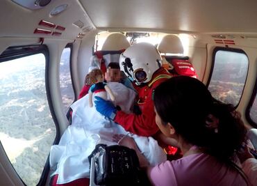 Relámpagos de Edomex: trasladan en helicóptero a niño de 2 años con obstrucción en vías respiratorias