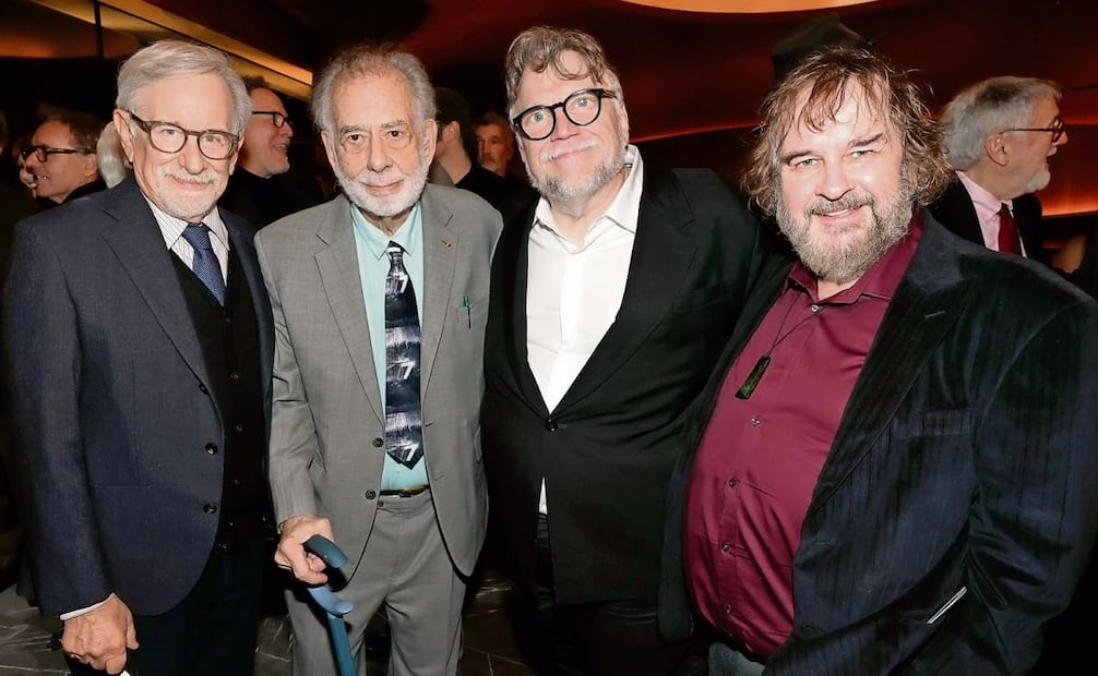 Steven Spielberg, Francis Ford Coppola, Memo del Toro y Peter Jackson. Foto: LUCAS MUSEUM. GETTY IMAGES