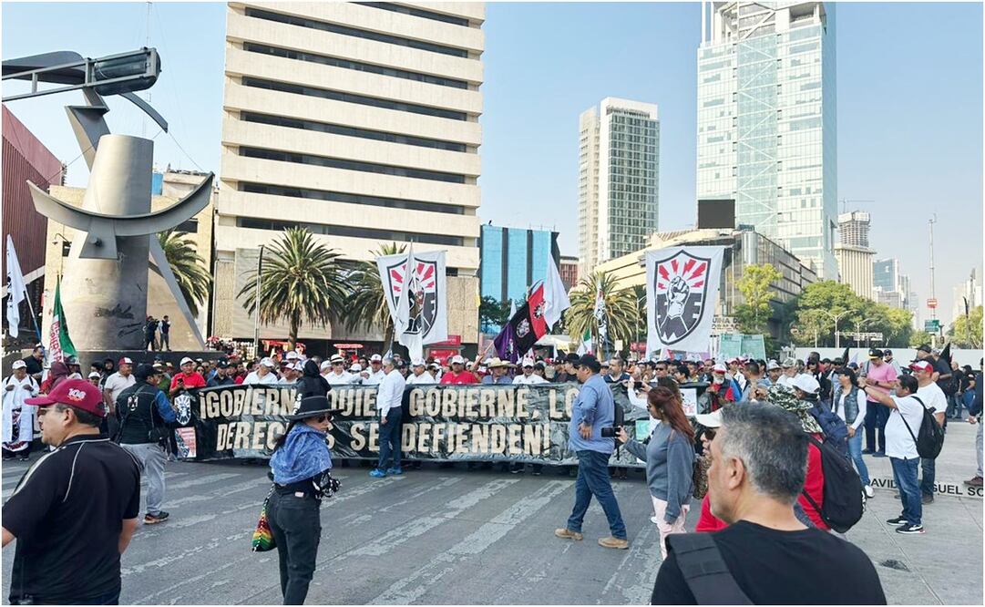 Marcha en la CDMX por el Día del Trabajo. Foto: Victoria Carrillo