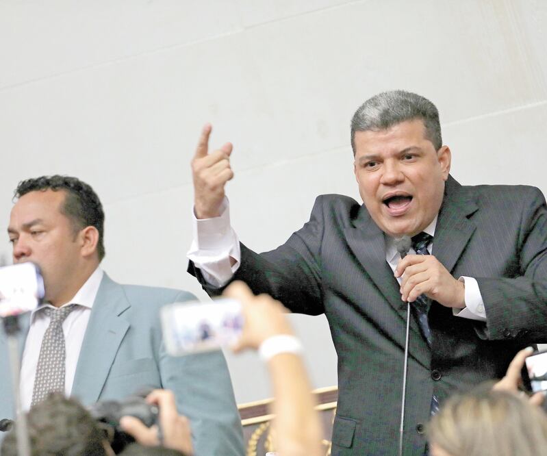El designado presidente del Congreso por el chavismo, Luis Parra, fue sancionado por Washington por bloquear las elecciones parlamentarias.  Manaure Quintero. REUTERS
