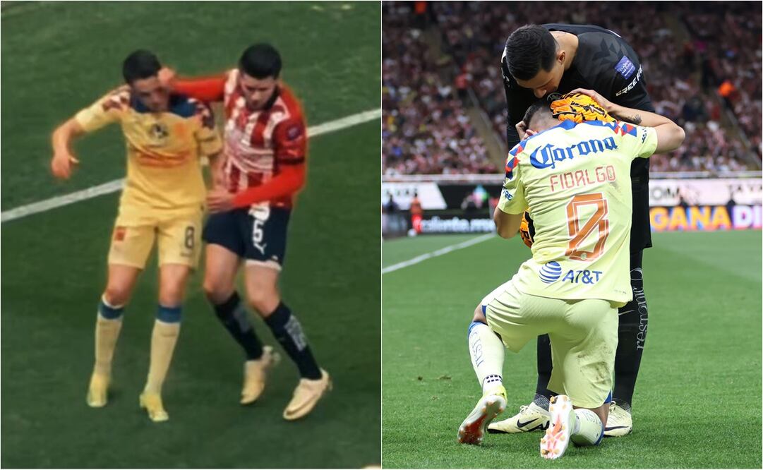 Álvaro Fidalgo recibió un golpe de Pavel Pérez en el estadio Akron. FOTO: ESPECIAL