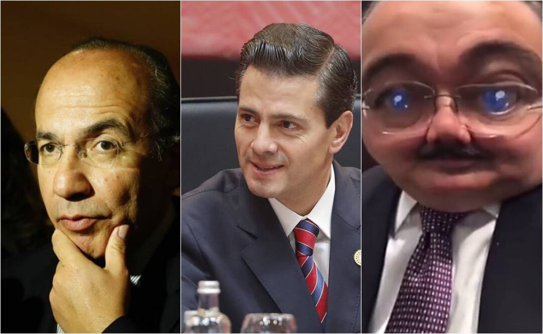 El expresidente Felipe Calderón, el actual mandatario Enrique Peña Nieto, el diputado del PRI Jorge Carlos Ramírez Marín (Foto: Especial)