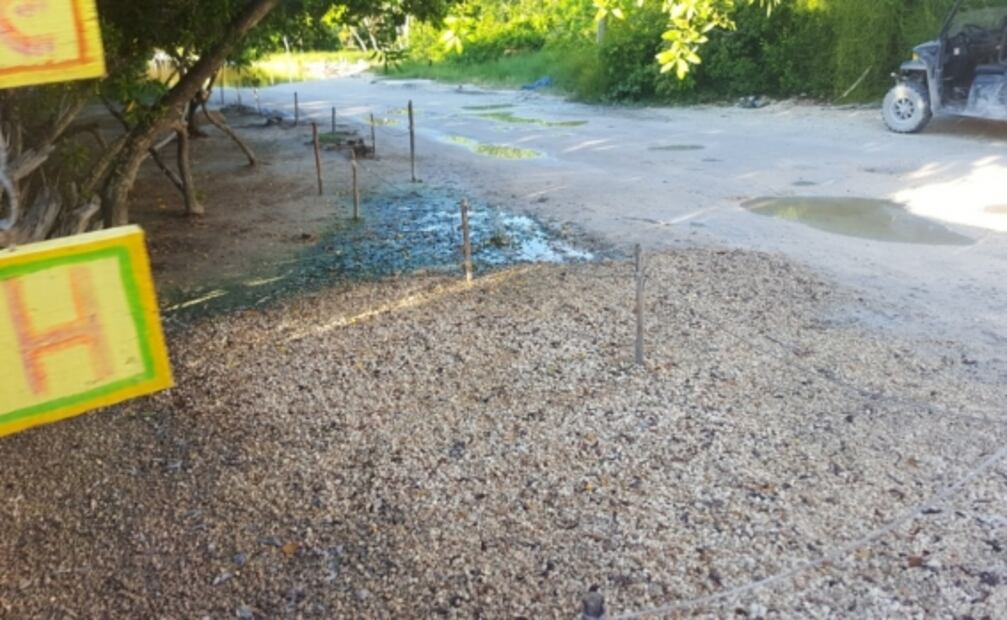 Se desbordan aguas residuales de hotel a hotel en Holbox