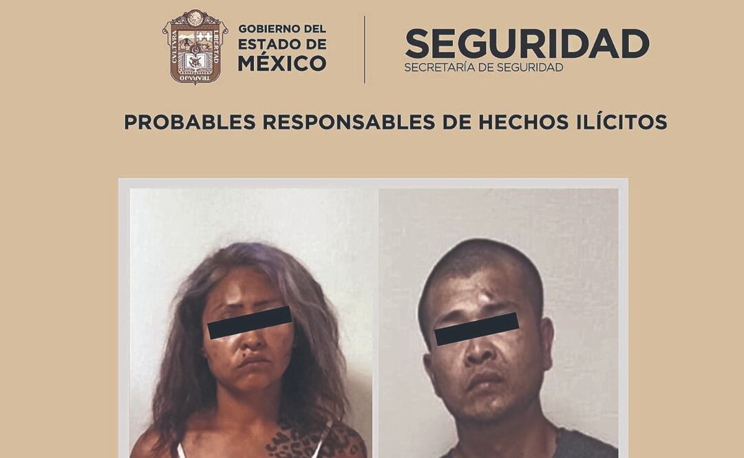 Sandra e Israel despojaron a una persona de 10 mil pesos en efectivo y estarían relacionados con cobros de derecho de piso. Foto Especial