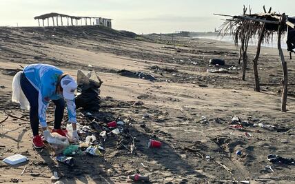 Voluntarios retiran 4 toneladas de basura de las playas en Sinaloa 