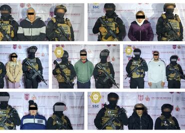 Detienen a siete presuntos integrantes de la Unión Tepito en operativos simultáneos en cuatro alcaldías de CDMX