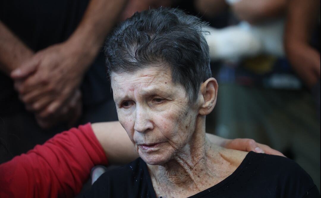 Yocheved Lifschitz, de 85 años de edad, es es una de los dos ancianos rehenes que fueron liberados por Hamas el 23 de octubre. Foto: EFE