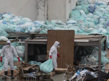 Medical waste piles up outside Mexico hospital treating patients with COVID-19