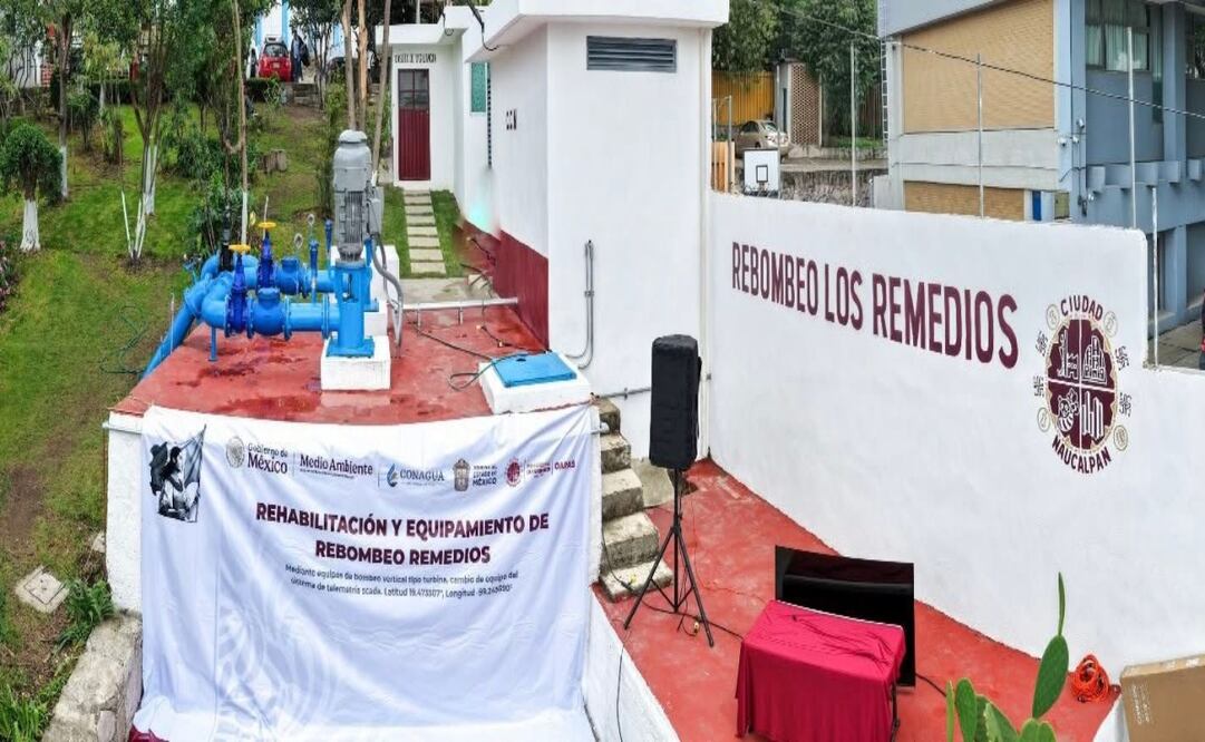 Naucalpan moderniza sistema de rebombeo en Los Remedios. Foto: Especial