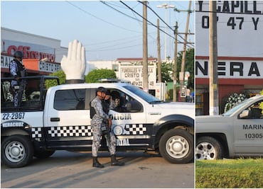 Policía Estatal de Veracruz y marinos custodian velorio de Valeria Medel