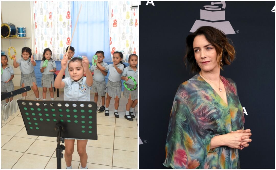 Oxana Thaili Morales Esquivel, mejor conocida como "Alondrita de la Parra" (izq) y la directora de orquesta Alondra de la Parra (der). Foto: Archivo El Universal - AP / Cristina Baussan