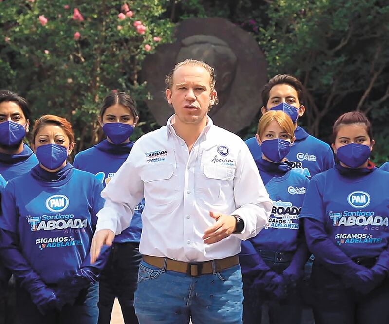 Santiago Taboada Cortina, candidato del PAN, manifestó que en Benito Juárez la prioridad es el bienestar y la tranqu ilidad de todos los vecinos. Foto: TOMADA DE VIDEO