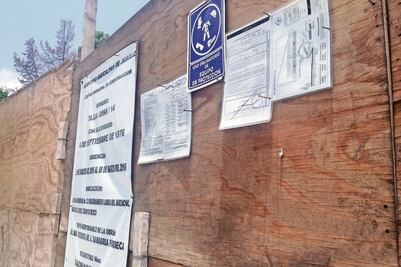 Exigen frenar obra de plaza en predio municipal