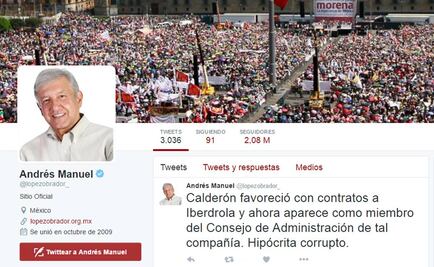 Critica AMLO llegada de Calderón en Iberdrola