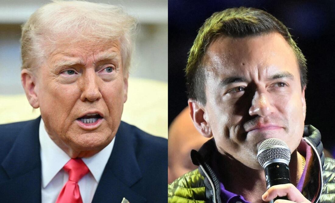 Donald Trump y Daniel Noboa se reunieron en EU. Foto: especial