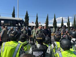 Harfuch se reúne con Grecia Quiroz en Michoacán; Gabinete de Seguridad recorre Urupan