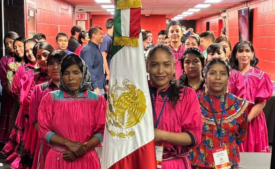 La SRE acompañó a la delegación de 25 atletas y entrenadores que representaron a México en los Juegos Maestros Indígenas 2025 este lunes 18 de agosto de 2025. Foto: Especial
