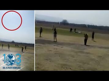 Captan momento en que falló paracaídas de dos personas en Morelos