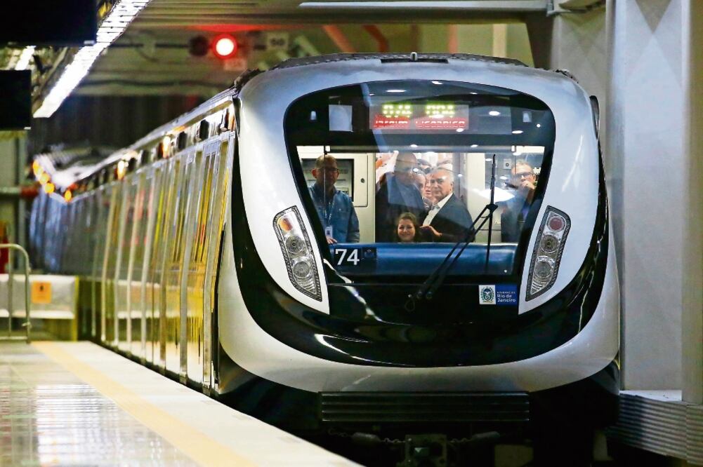 Michel Temer, mandatario interino de Brasil, inauguró la ampliación del Metro el pasado 30 de julio en Río de Janeiro (ARCHIVO. REUTERS)