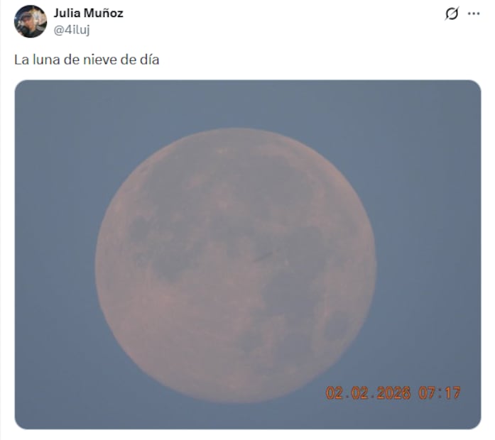 Luna de Nieve 2026. Foto: X