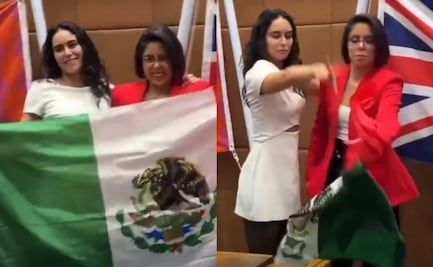 La atleta olímpica Elsa García aventó la bandera de México; es criticada en redes