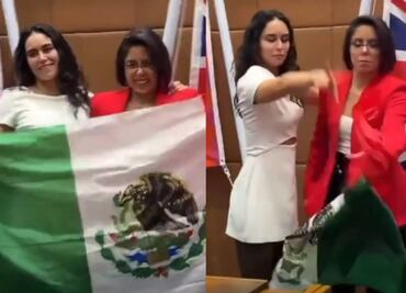 La atleta olímpica Elsa García aventó la bandera de México; es criticada en redes