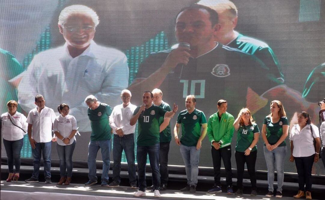 El candidato de la coalición "Juntos haremos historia" concentró a sus seguidores y simpatizantes en la antigua estación del ferrocarril interoceánico. (Foto: Facebook)