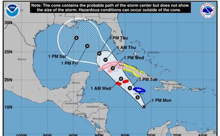 Se forma tormenta tropical Rafael en el Caribe; se prevé que llegue a Cuba como huracán