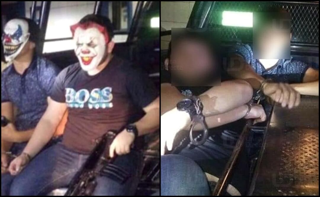 Un juez de Control vinculó a proceso por el delito de robo calificado a dos de los tres jóvenes que utilizaban máscaras de payaso para cometer presuntamente los ilícitos. Foto: cortesía Línea Directa