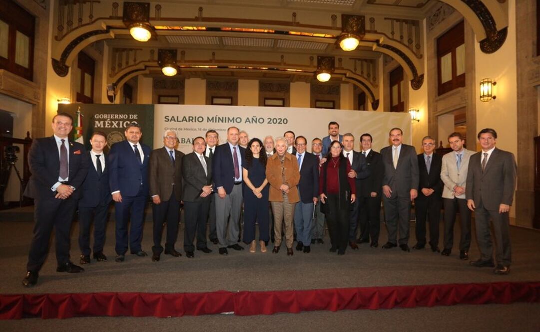 Presentación del salario mínimo para 2020 / Tomada de Twitter @CONCAMIN