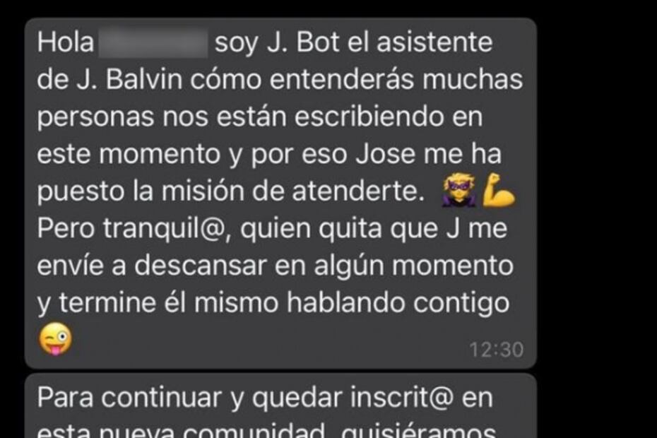 Entérate de qué pasa si le escribes a J Balvin por WhatsApp 