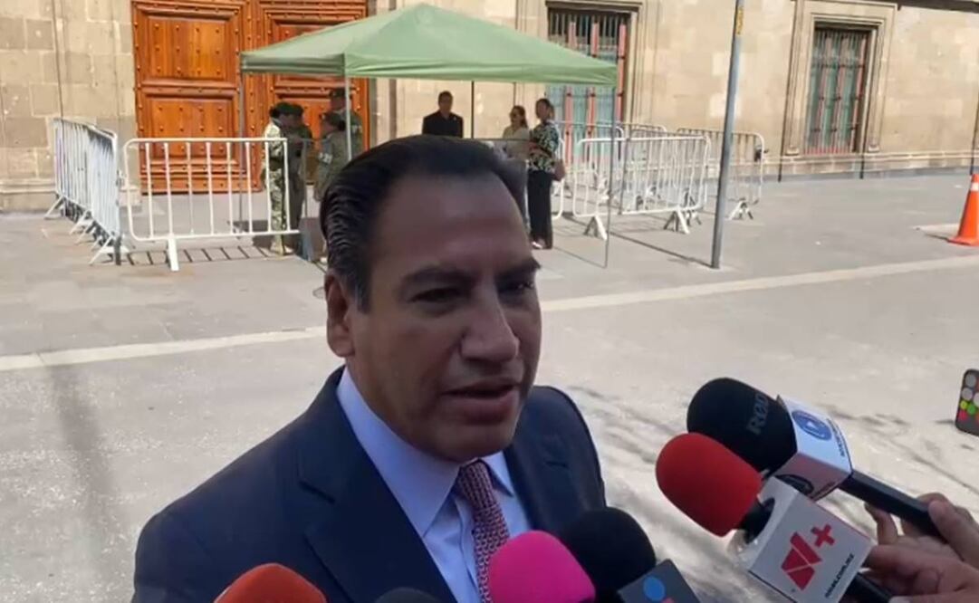 Eduardo Ramírez, mandatario electo de Chiapas en entrevista afuera de Palacio Nacional este 11 de noviembre del 2014. Foto: Captura de pantalla