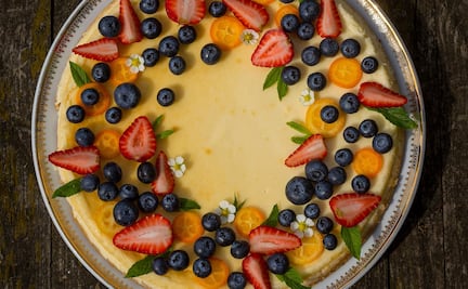 Receta sin horno: Tarta de crema y frutos de temporada