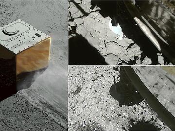 Histórico, sonda japonesa toma muestras subterráneas de un asteroide