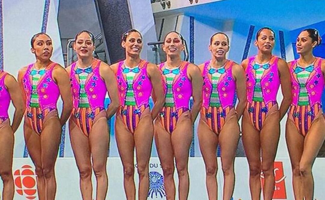 La selección  mexicana de nado sincronizado. Tomada de: @ACC_Castillo