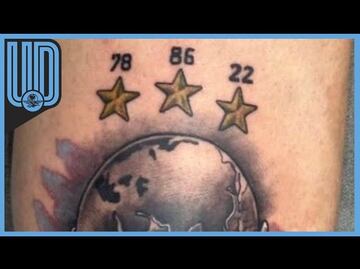 Emiliano 'Dibu' Martínez presume nuevo tatuaje de la Copa del Mundo
