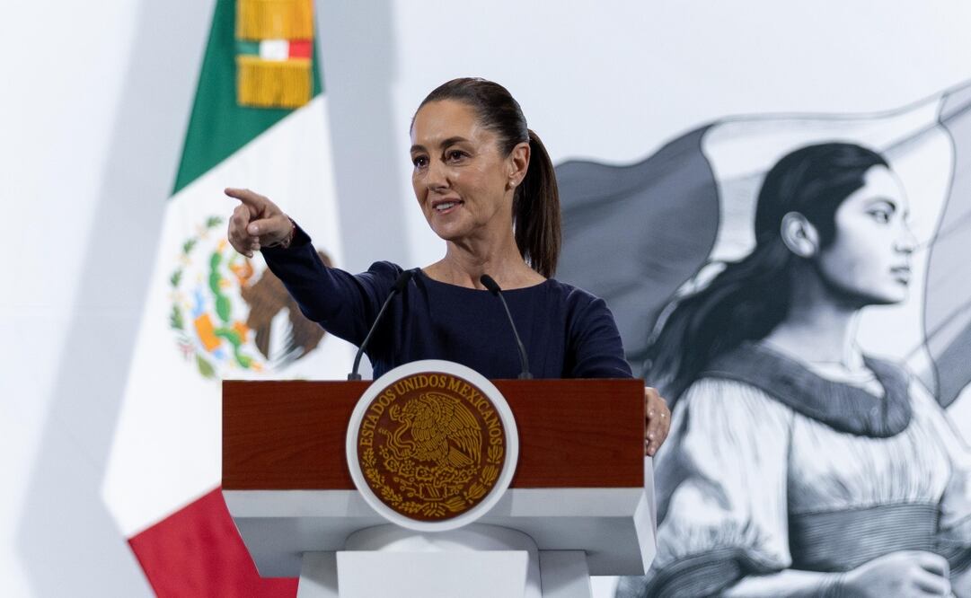 Conferencia de prensa de Claudia Sheinbaum el 5 de mayo de 2025 en Palacio Nacional. Foto: Hugo Salvador / EL UNIVERSAL