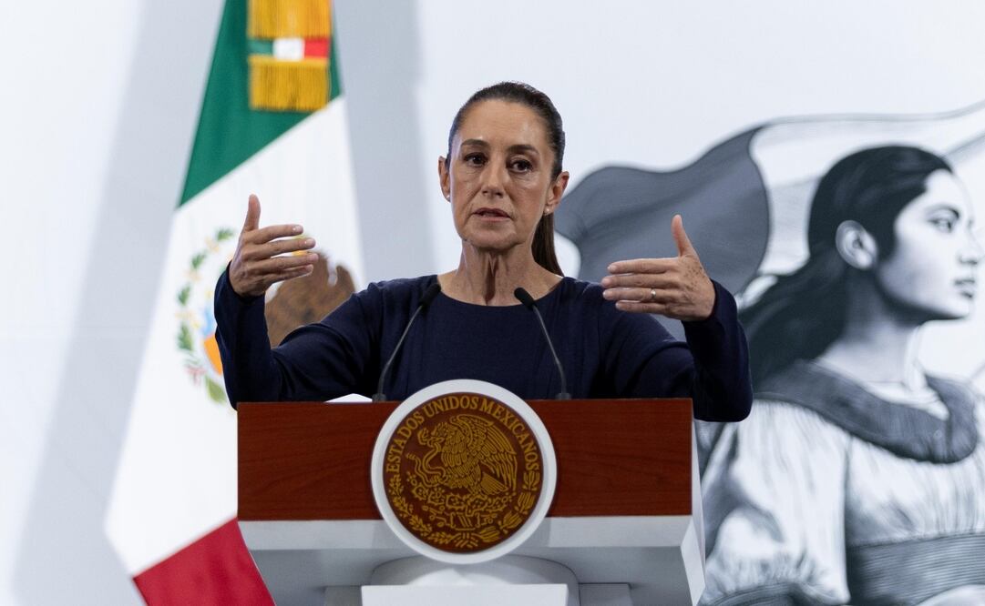 Conferencia de prensa de Claudia Sheinbaum el 5 de mayo de 2025 en Palacio Nacional. Foto: Hugo Salvador / EL UNIVERSAL