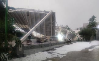 Intensa granizada cubre de blanco Cuautepec; colapsa techo de PILARES en Gustavo A. Madero
