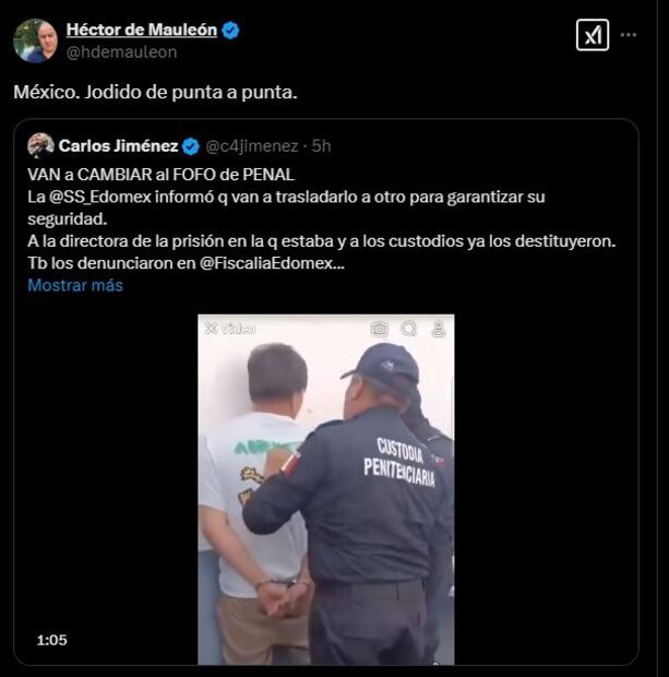 Héctor De Mauleón reacciona a agresión a “Fofo” Márquez en penal de Barrientos. Foto: Captura de pantalla