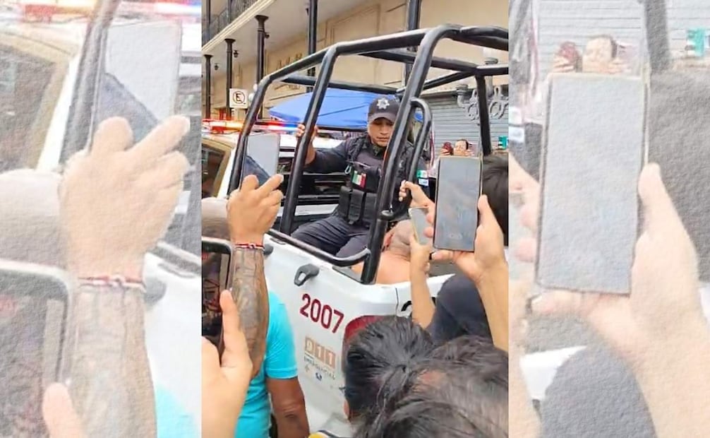 Amarraron, golpearon y raparon, a una mujer que presuntamente ha cometido muchos robos en la zona centro de Tampico. 15/09/2026. | Foto: Especial.