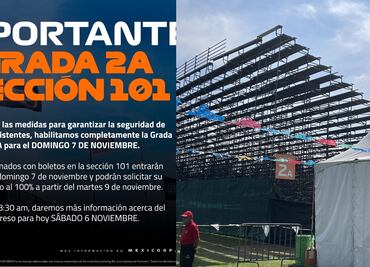 Gran Premio de México anuncia que grada deshabilitada será reabierta para la carrera