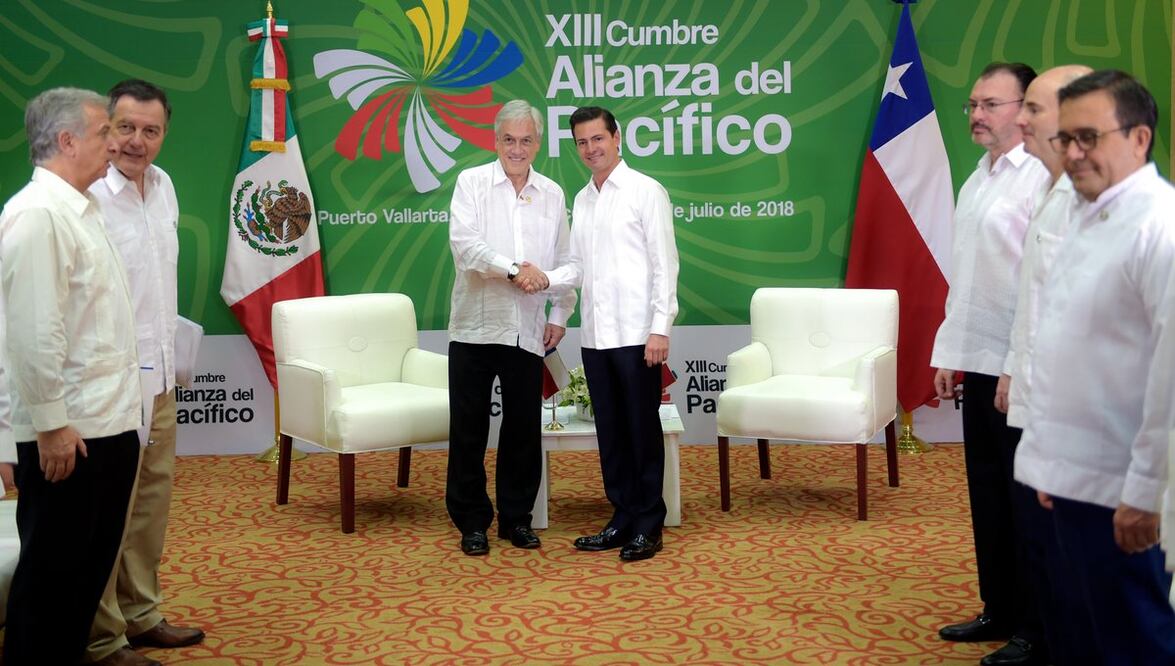 El presidente Enrique Peña Nieto sostuvo encuentro con su homólogo de Chile, Sebastián Piñera. Foto: @EPN