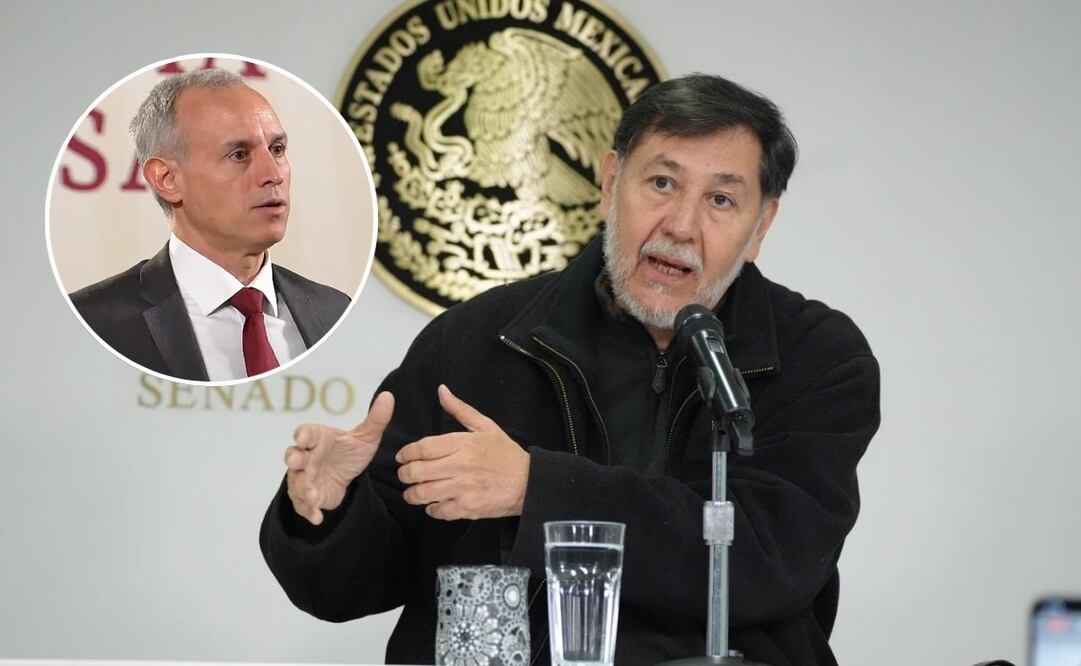 Gerardo Fernández Noroña, presidente de la Mesa Directiva del Senado de la República y Hugo López-Gatell. Foto: Especial