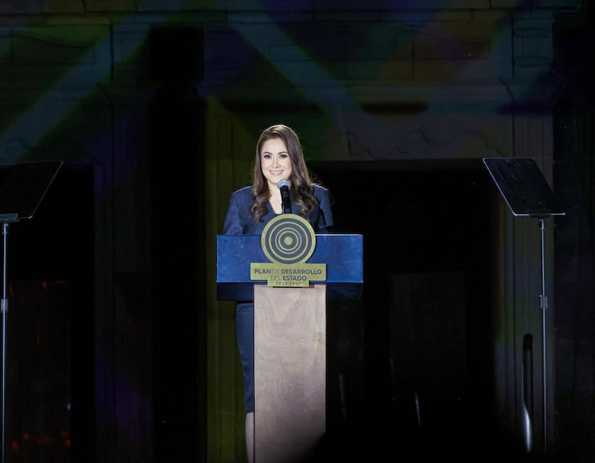 Teresa Jiménez, gobernadora de Aguascalientes. 12 de abril