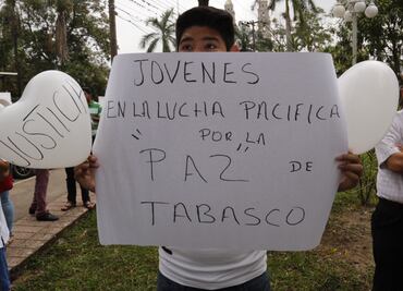Protestan contra inseguridad en Tabasco